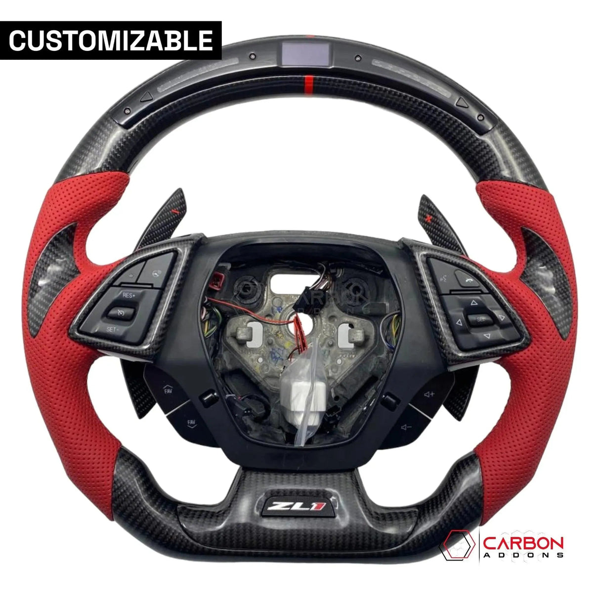 [Complete/Heated] Custom Carbon Fiber Steering Wheel For 2016-2024 Chevy Camaro