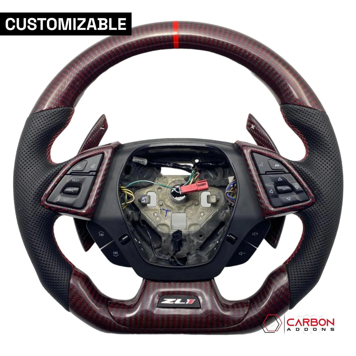 [Complete/Heated] Custom Carbon Fiber Steering Wheel For 2016-2024 Chevy Camaro