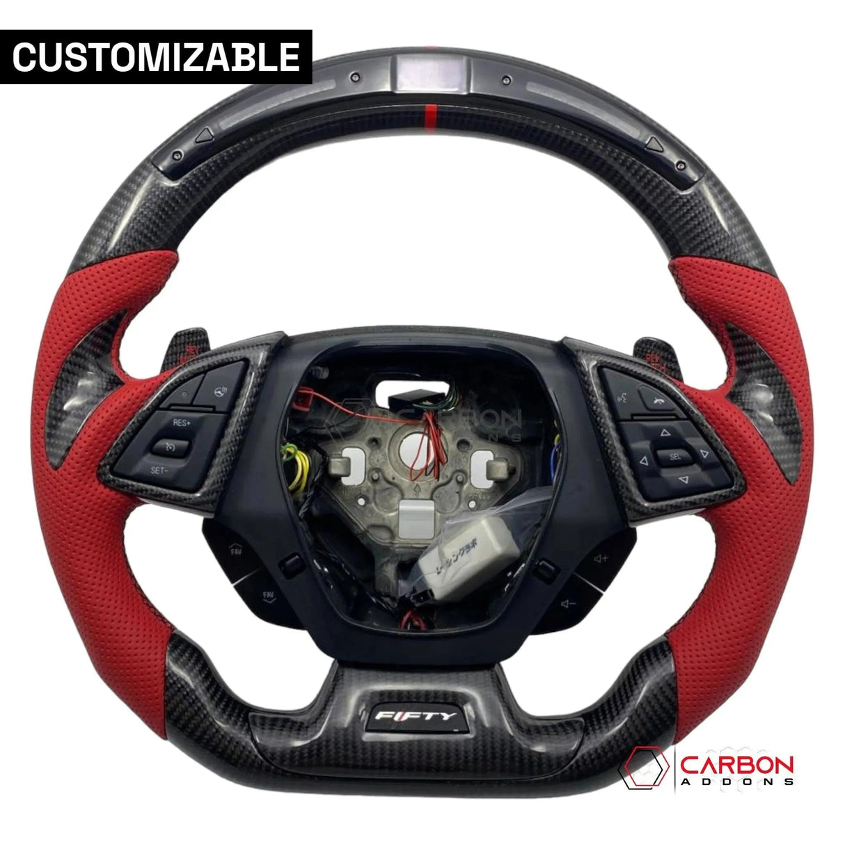 [Complete/Heated] Custom Carbon Fiber Steering Wheel For 2016-2024 Chevy Camaro