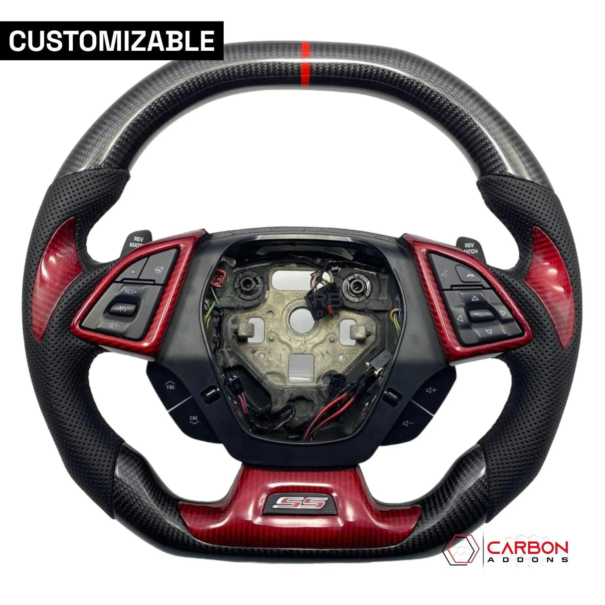 [Complete/Heated] Custom Carbon Fiber Steering Wheel For 2016-2024 Chevy Camaro