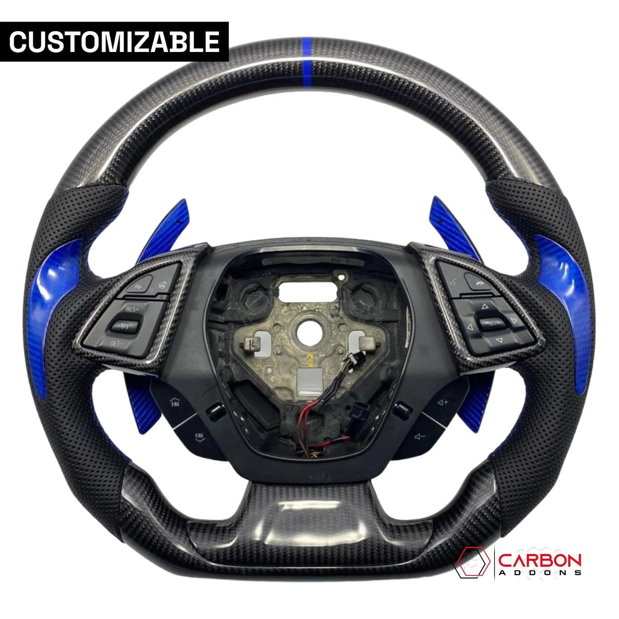 [Complete/Heated] Custom Carbon Fiber Steering Wheel For 2016-2024 Chevy Camaro