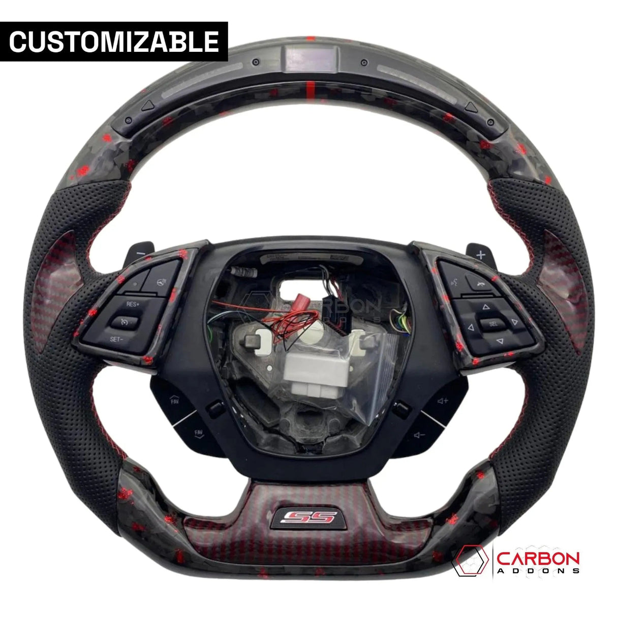 [Complete/Heated] Custom Carbon Fiber Steering Wheel For 2016-2024 Chevy Camaro