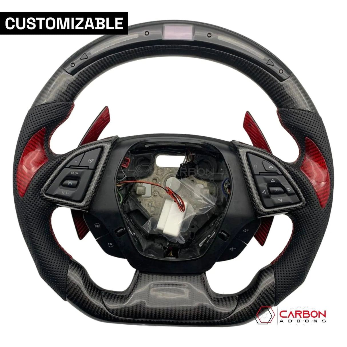 [Complete/Heated] Custom Carbon Fiber Steering Wheel For 2016-2024 Chevy Camaro