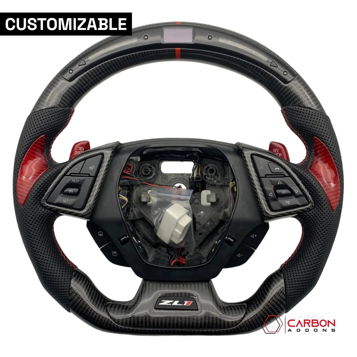 [Complete/Heated] Custom Carbon Fiber Steering Wheel For 2016-2024 Chevy Camaro