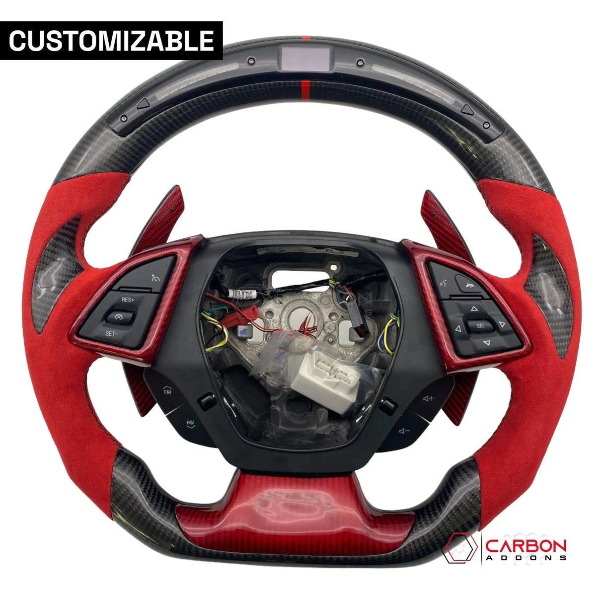 [Complete/Heated] Custom Carbon Fiber Steering Wheel For 2016-2024 Chevy Camaro