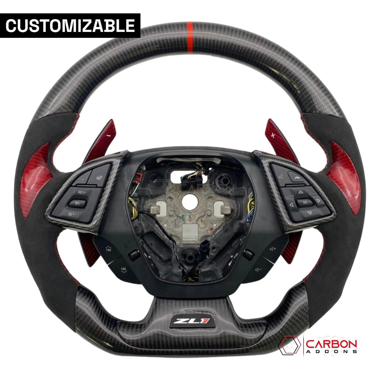 [Complete/Heated] Custom Carbon Fiber Steering Wheel For 2016-2024 Chevy Camaro