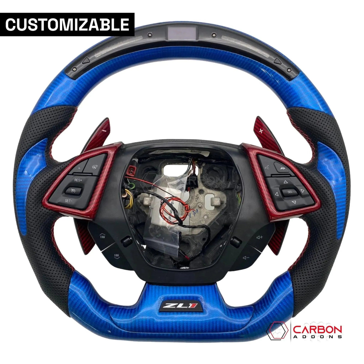 [Complete/Heated] Custom Carbon Fiber Steering Wheel For 2016-2024 Chevy Camaro