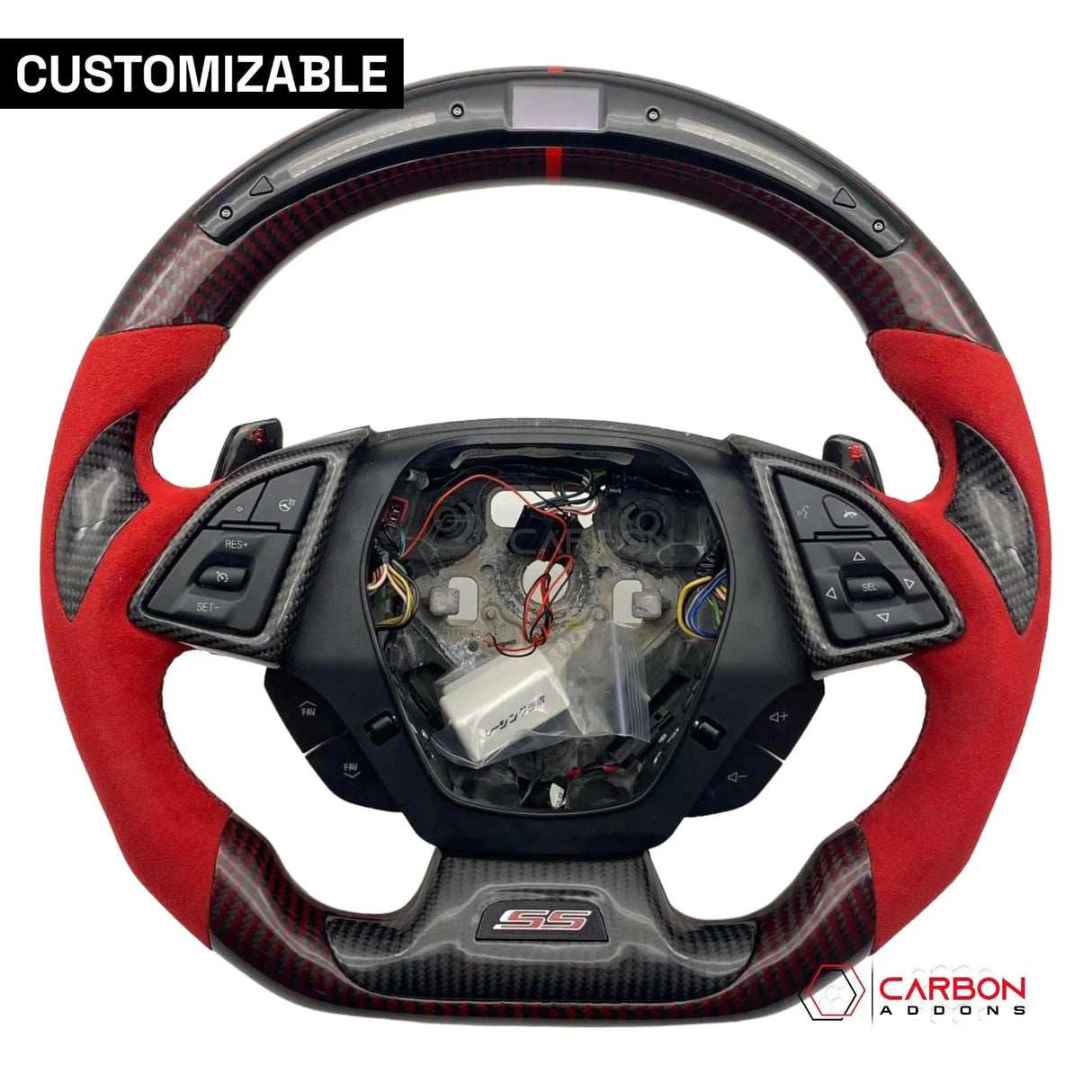 [Complete/Heated] Custom Carbon Fiber Steering Wheel For 2016-2024 Chevy Camaro