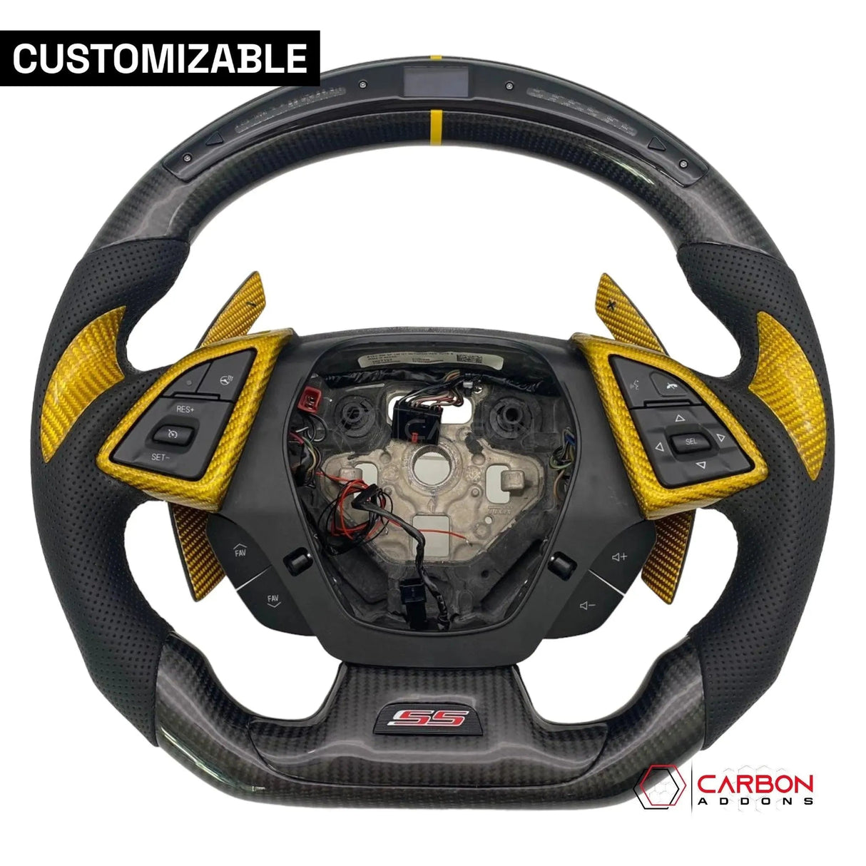 [Complete/Heated] Custom Carbon Fiber Steering Wheel For 2016-2024 Chevy Camaro