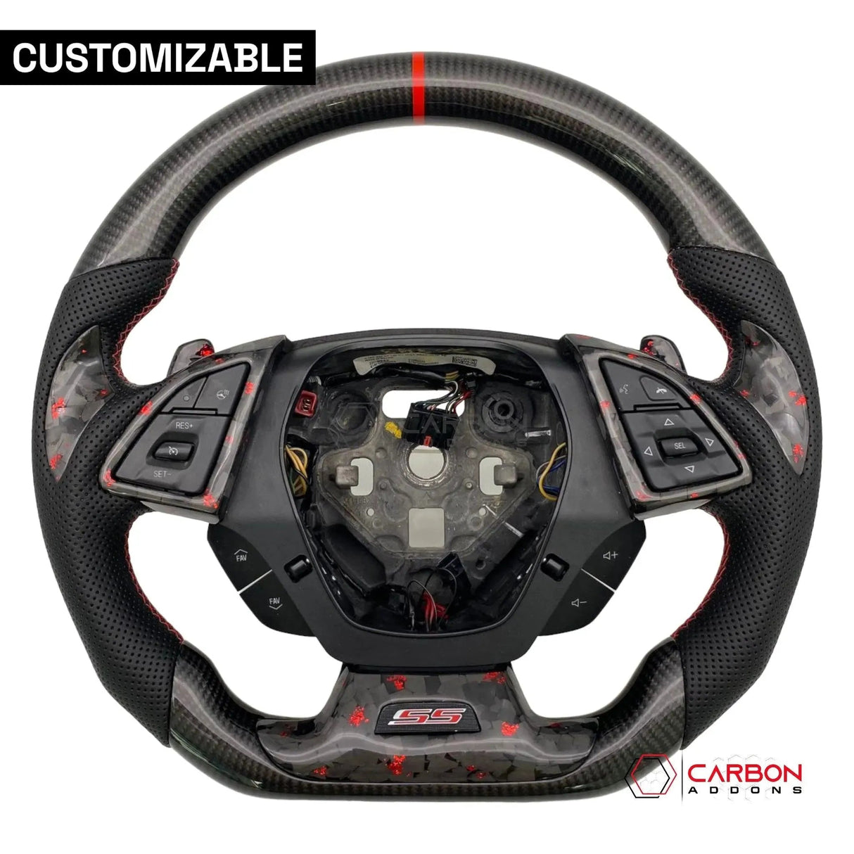 [Complete/Heated] Custom Carbon Fiber Steering Wheel For 2016-2024 Chevy Camaro