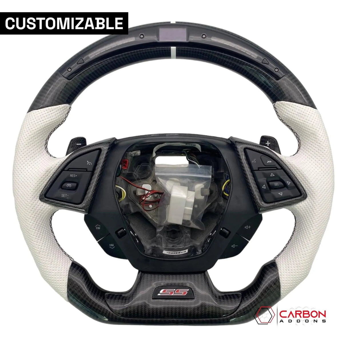 [Complete/Heated] Custom Carbon Fiber Steering Wheel For 2016-2024 Chevy Camaro
