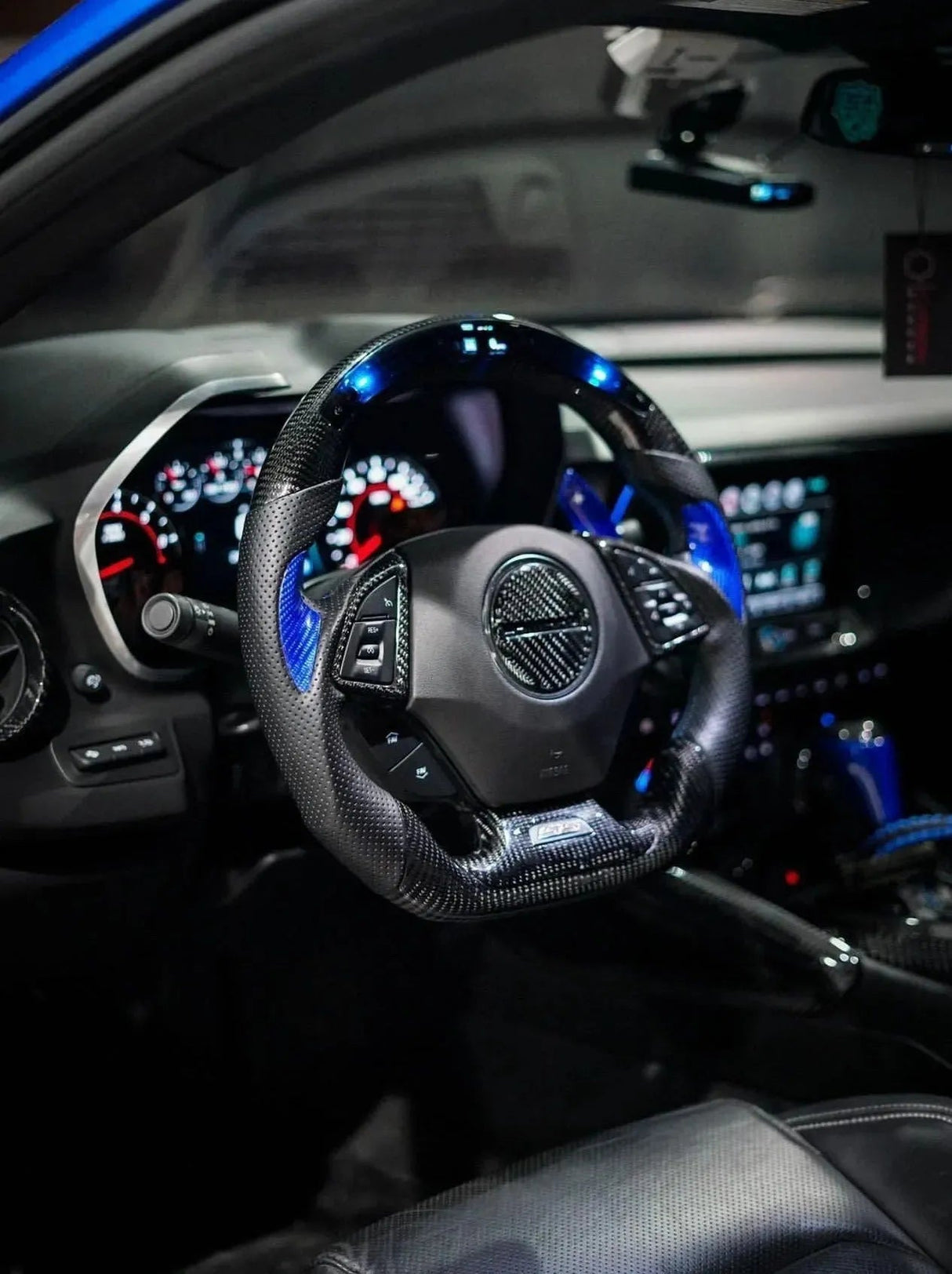 [Complete/Heated] Custom Carbon Fiber Steering Wheel For 2016-2024 Chevy Camaro