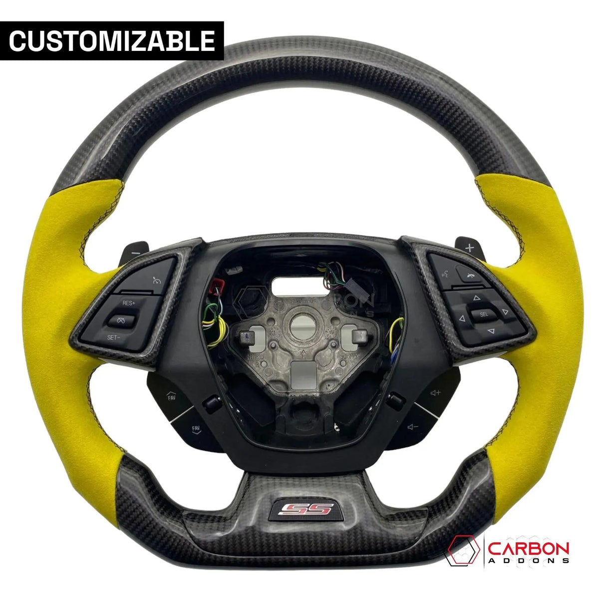 [Complete/Heated] Custom Carbon Fiber Steering Wheel For 2016-2024 Chevy Camaro