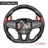 [Complete/Heated] Customizable Carbon Fiber Steering Wheel | 2015-2023 Dodge Charger Challenger Durango