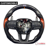 [Complete/Heated] Customizable Carbon Fiber Steering Wheel | 2015-2023 Dodge Charger Challenger Durango