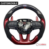 [Complete/Heated] Customizable Carbon Fiber Steering Wheel | 2015-2023 Dodge Charger Challenger Durango