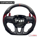 [Complete/Heated] Customizable Carbon Fiber Steering Wheel | 2015-2023 Dodge Charger Challenger Durango