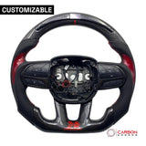 [Complete/Heated] Customizable Carbon Fiber Steering Wheel | 2015-2023 Dodge Charger Challenger Durango