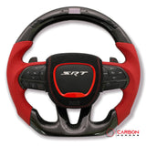 [Complete/Heated] Customizable Carbon Fiber Steering Wheel | 2015-2023 Dodge Charger Challenger Durango