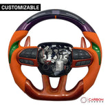 [Complete/Heated] Customizable Carbon Fiber Steering Wheel | 2015-2023 Dodge Charger Challenger Durango