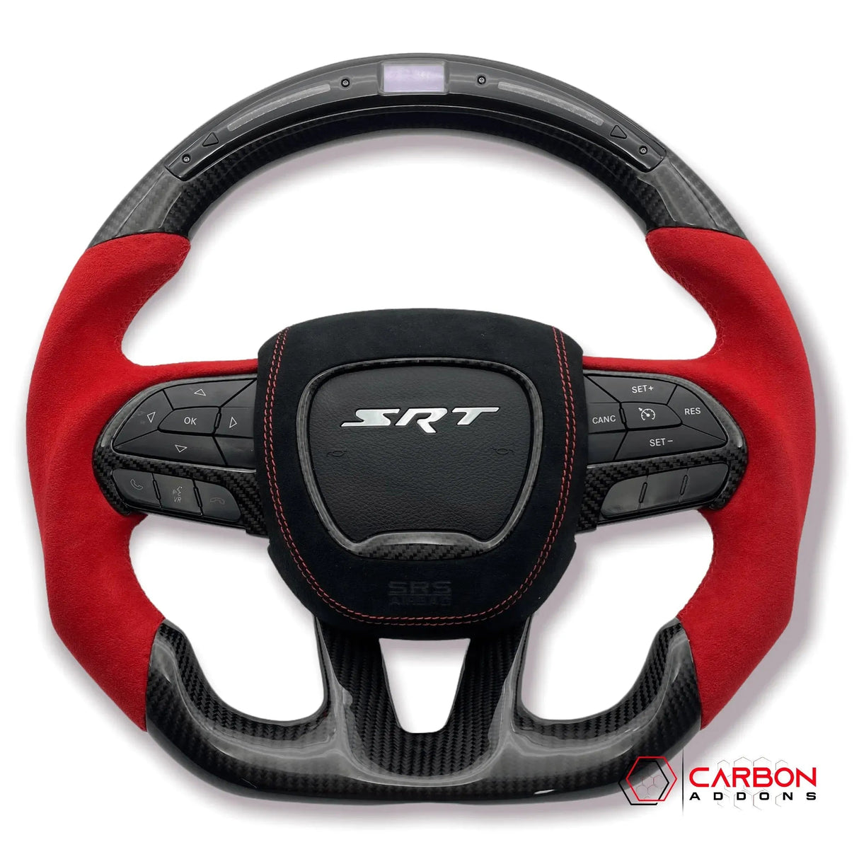 [Complete/Heated] Customizable Carbon Fiber Steering Wheel | 2015-2023 Dodge Charger Challenger Durango