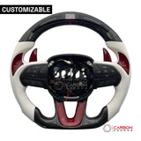 [Complete/Heated] Customizable Carbon Fiber Steering Wheel | 2015-2023 Dodge Charger Challenger Durango