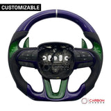 [Complete/Heated] Customizable Carbon Fiber Steering Wheel | 2015-2023 Dodge Charger Challenger Durango
