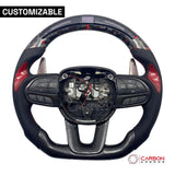 [Complete/Heated] Customizable Carbon Fiber Steering Wheel | 2015-2023 Dodge Charger Challenger Durango