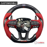 [Complete/Heated] Customizable Carbon Fiber Steering Wheel | 2015-2023 Dodge Charger Challenger Durango