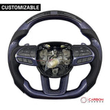 [Complete/Heated] Customizable Carbon Fiber Steering Wheel | 2015-2023 Dodge Charger Challenger Durango
