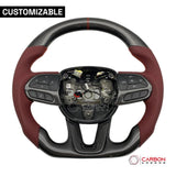 [Complete/Heated] Customizable Carbon Fiber Steering Wheel | 2015-2023 Dodge Charger Challenger Durango