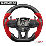 [Complete/Heated] Customizable Carbon Fiber Steering Wheel | 2015-2023 Dodge Charger Challenger Durango