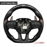[Complete/Heated] Customizable Carbon Fiber Steering Wheel | 2015-2023 Dodge Charger Challenger Durango