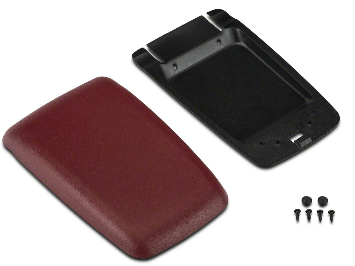 OPR Center Console Armrest Kit; Red (87-93 Mustang)