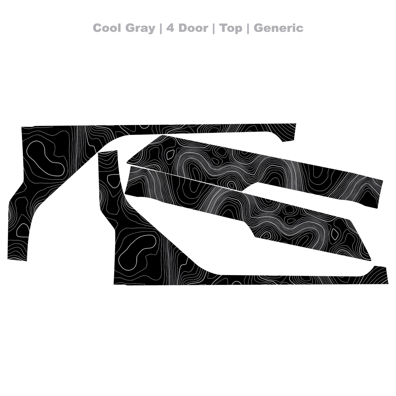 Topographic Upper Door Overlay Kit (Printed Series) - 2021+ Bronco 4 Door