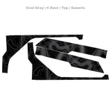 Topographic Upper Door Overlay Kit (Printed Series) - 2021+ Bronco 4 Door