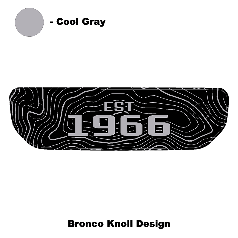 1966 Topographic Shifter Plate (Printed Series + Acrylic) - 2021+ Bronco