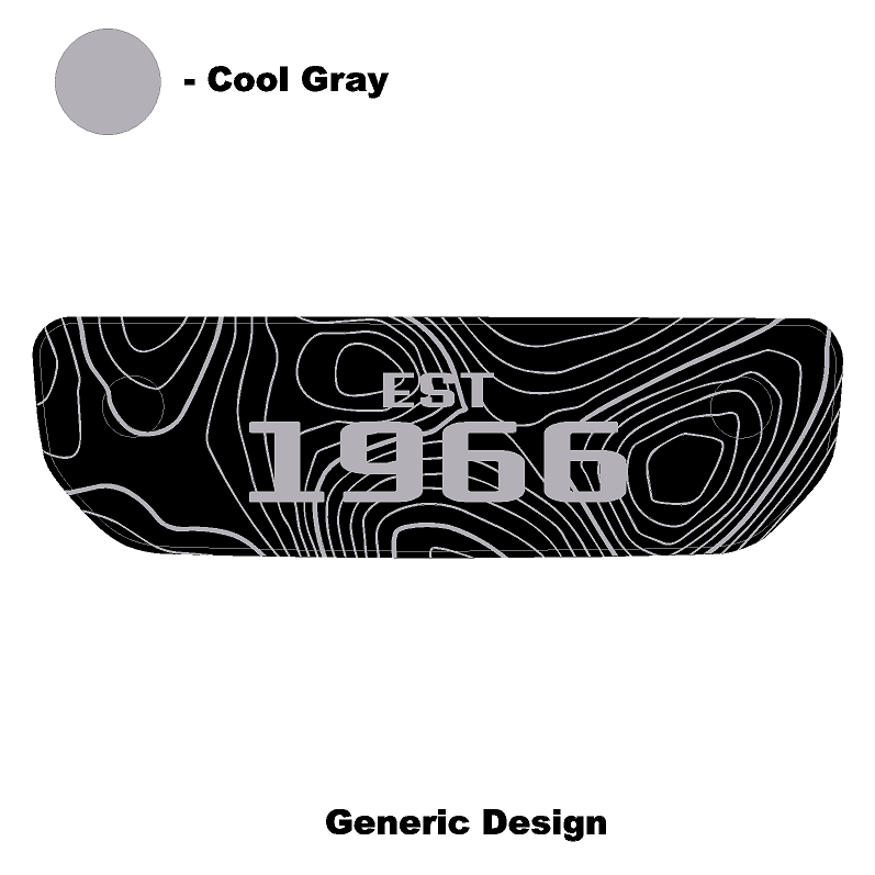 1966 Topographic Shifter Plate (Printed Series + Acrylic) - 2021+ Bronco