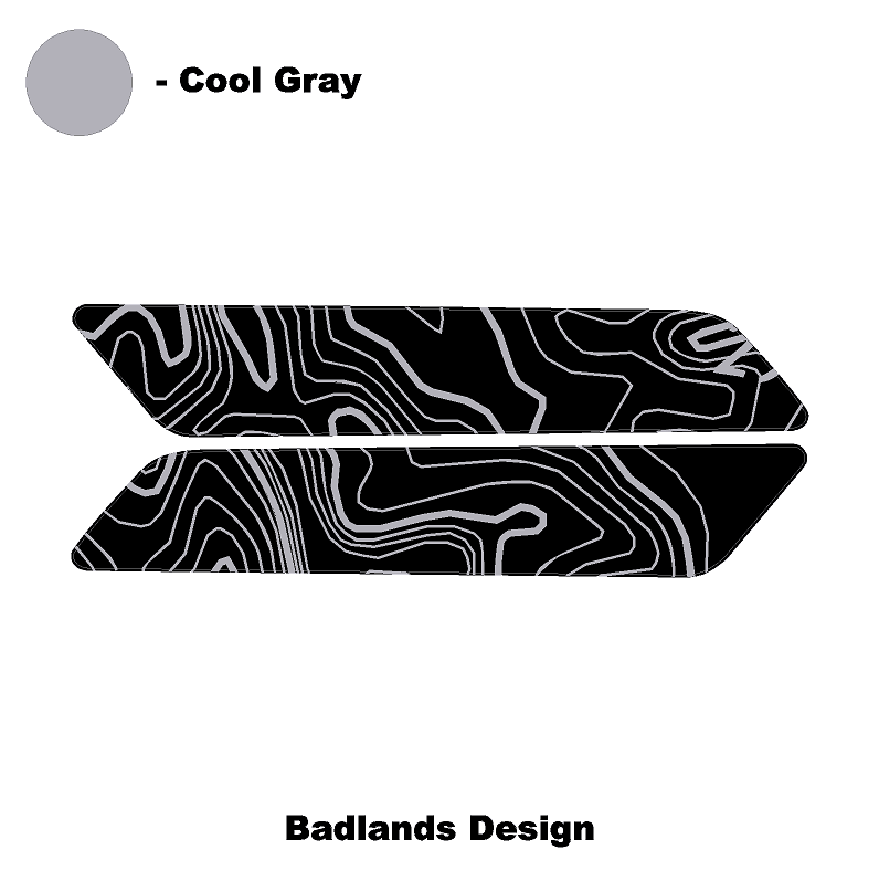 Topo Interior Rear Door Grab Handle Overlay Kit (Printed Series) - 2021+ Bronco 4 Door