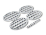 OPR Tail Light Louvers; Chrome (97-04 Corvette C5)