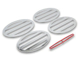 OPR Tail Light Louvers; Chrome (97-04 Corvette C5)