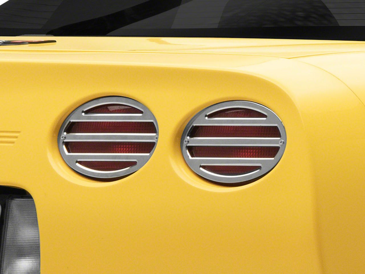 OPR Tail Light Louvers; Chrome (97-04 Corvette C5)