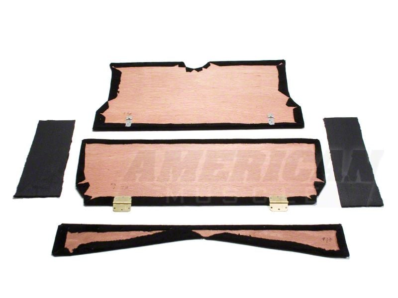 SpeedForm Rear Seat Delete Kit; Black (79-93 Mustang Coupe)