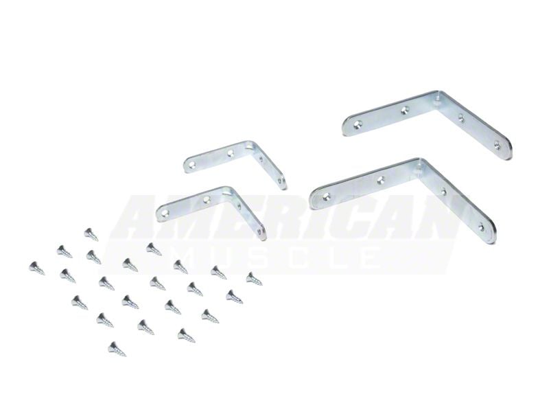 SpeedForm Rear Seat Delete Kit; Black (79-93 Mustang Coupe)