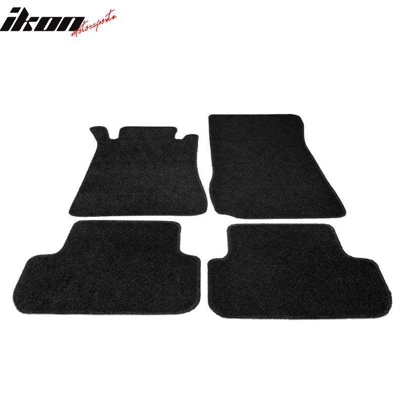 Car Floor Mat for 2003-09 Mercedes-Benz W209 CLK Class Black 4PC Nylon