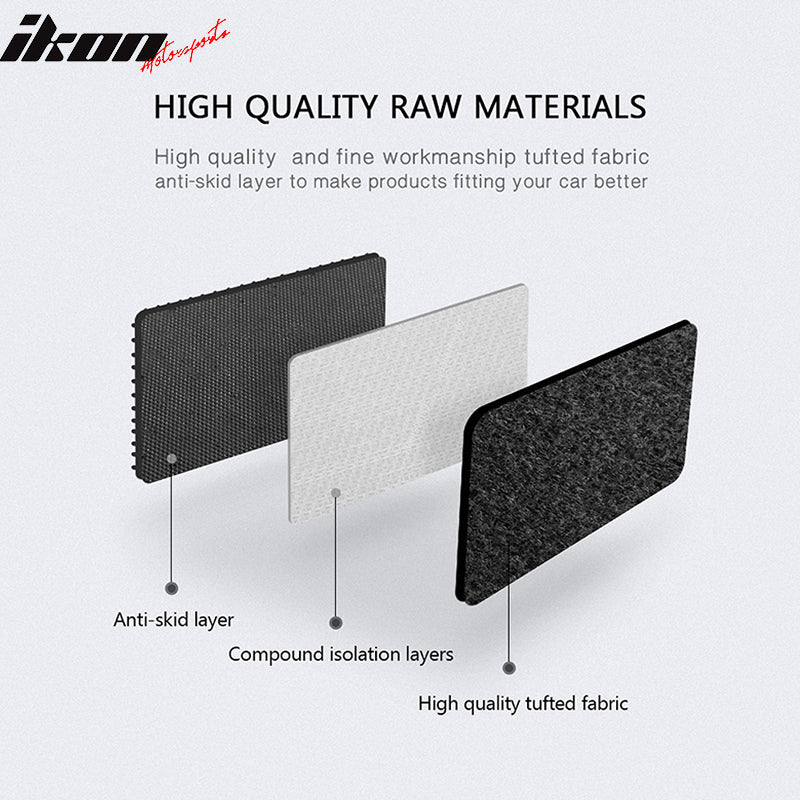 Car Floor Mat for 2012-2016 Benz ML-Class Black Nylon Carpet 4PC Set