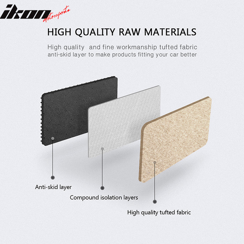 Car Floor Mat for 2007-2013 Ford Edge Beige Carpet 4PC Nylon