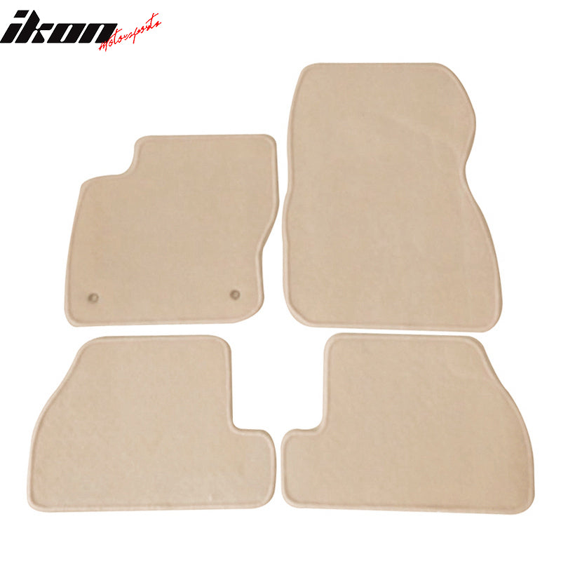 Car Floor Mat for 2011-2015 Ford Focus Beige Carpet 4PC Nylon