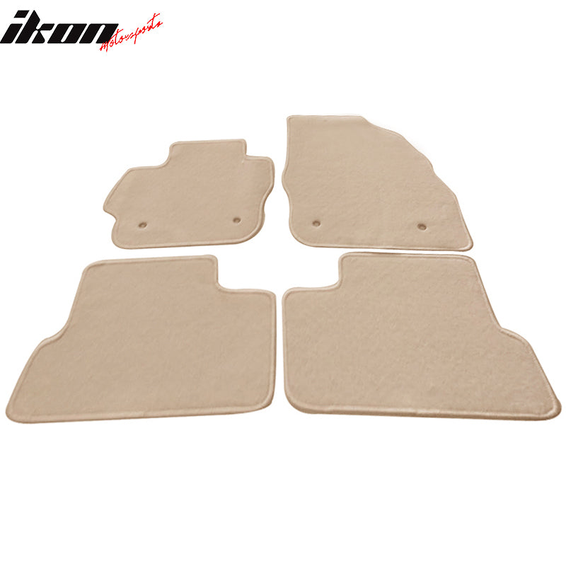 Car Floor Mat for 2010-2013 Mazda 3 Beige Carpet 4PC Nylon