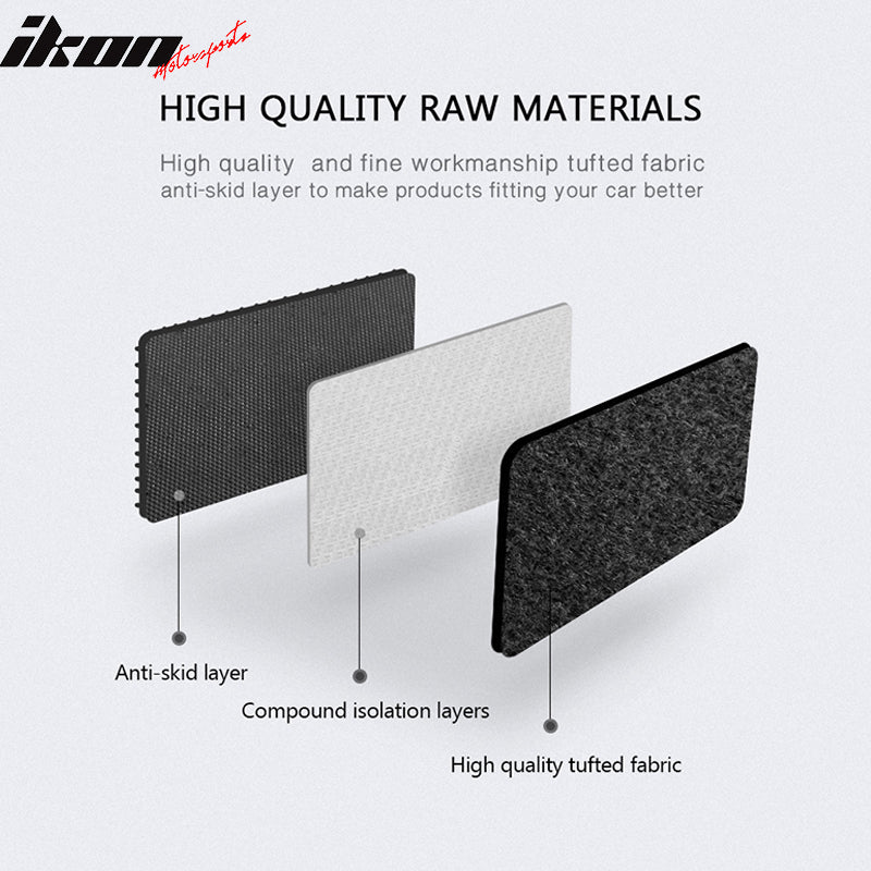 Car Floor Mat for 2003-2011 Saab 9-3 Black Carpet 4PC Nylon